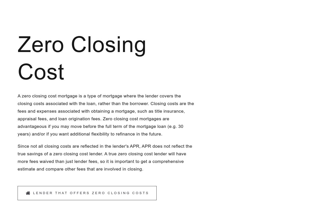 Zero Closing Cost Heloc